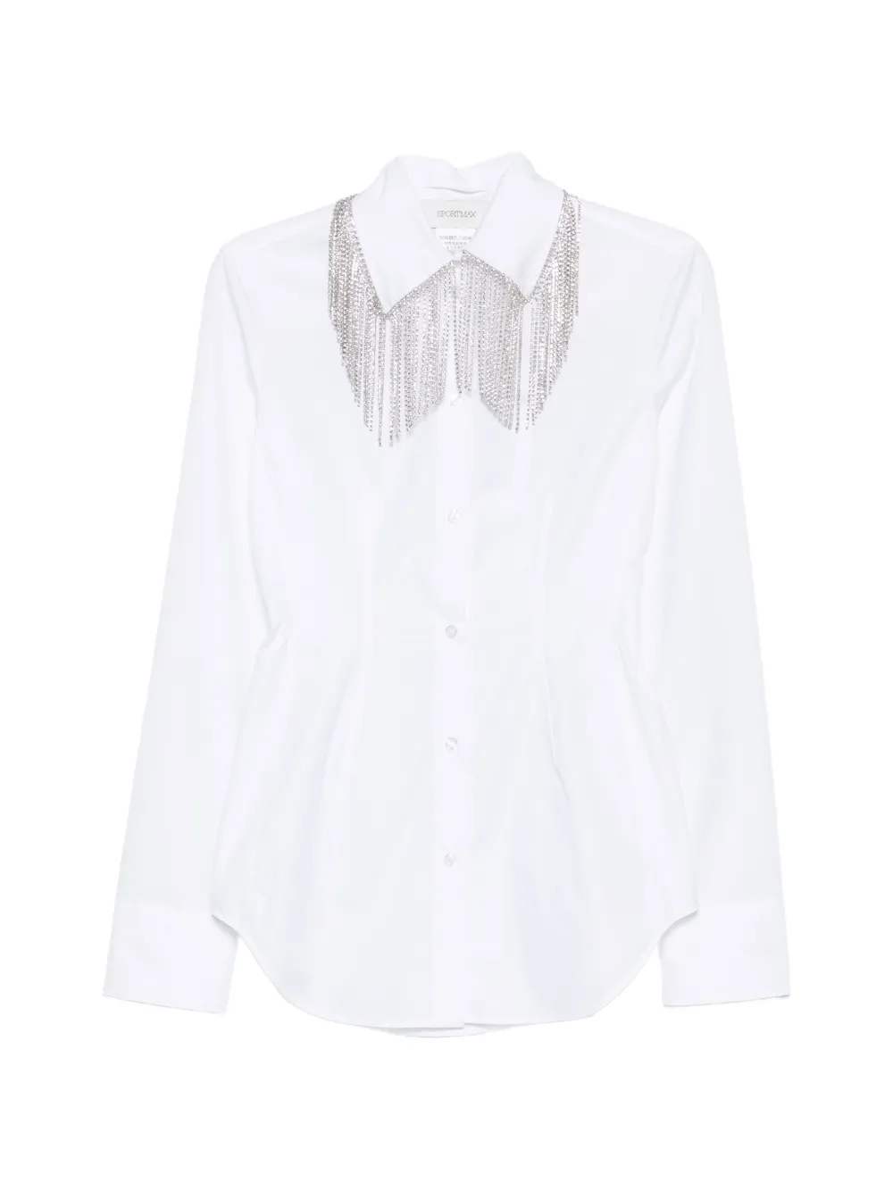 Sportmax crystal-detail shirt - Bianco