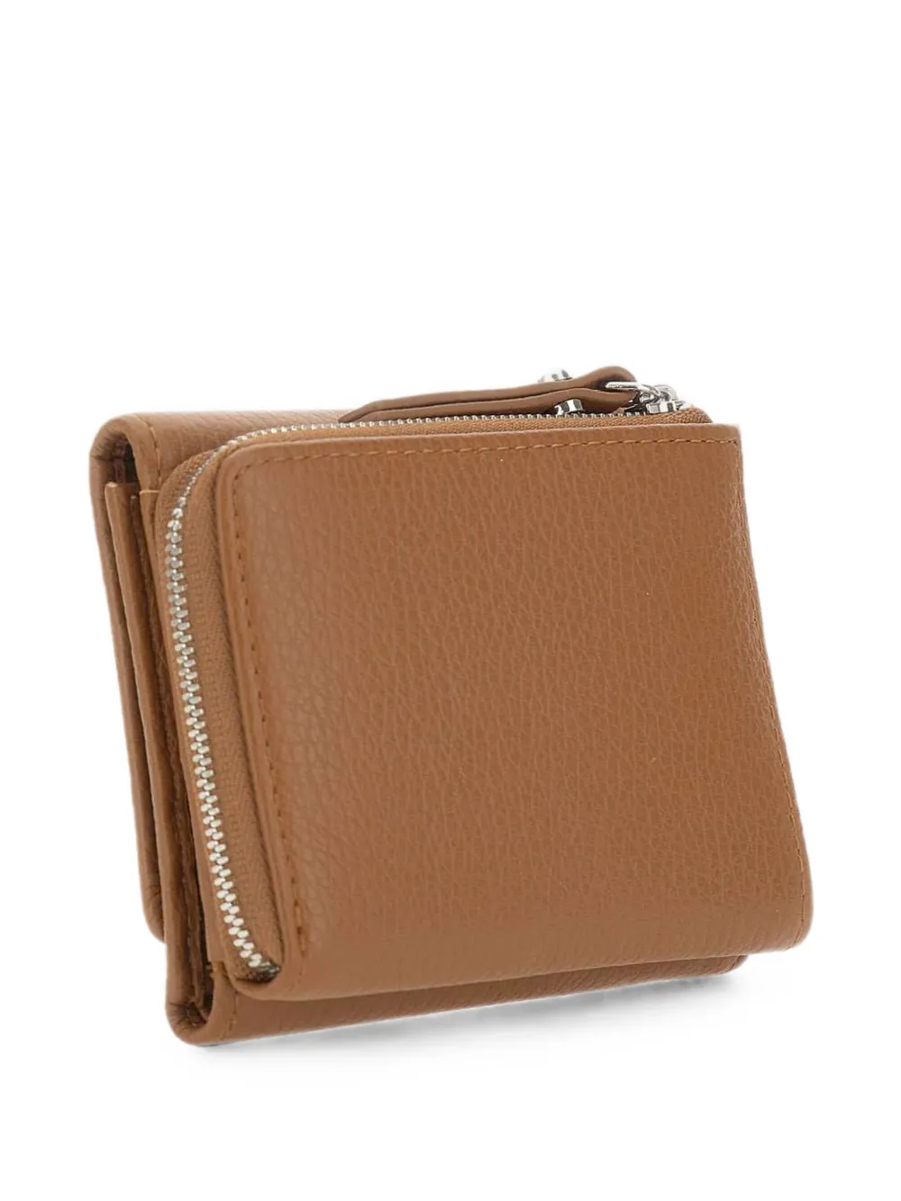 GIANNI CHIARINI Grain portemonnee van bewerkt leer Beige