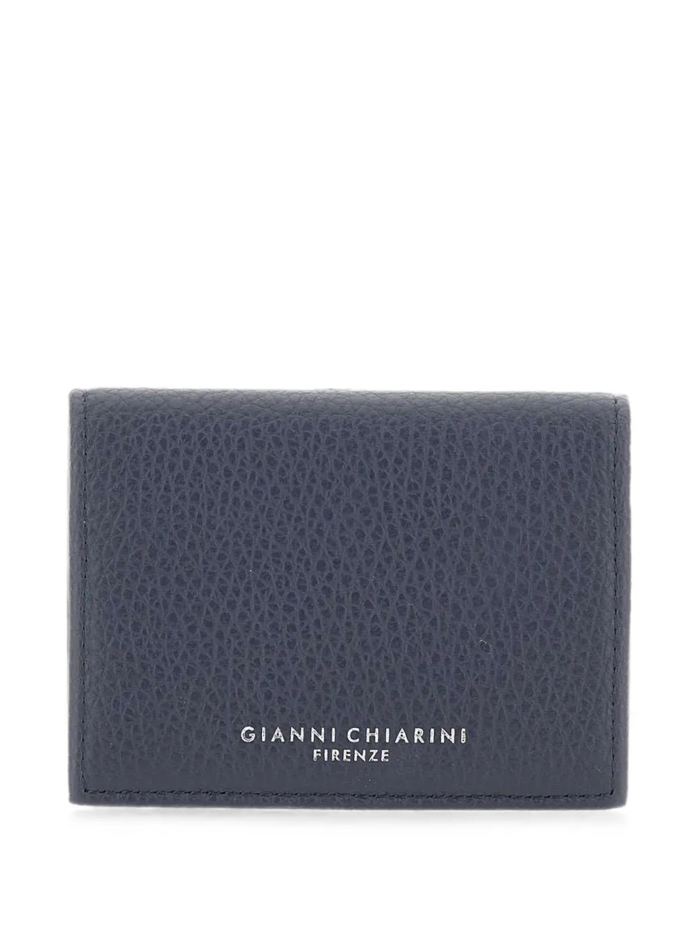 GIANNI CHIARINI Dollaro pebbled leather card holder - Blu