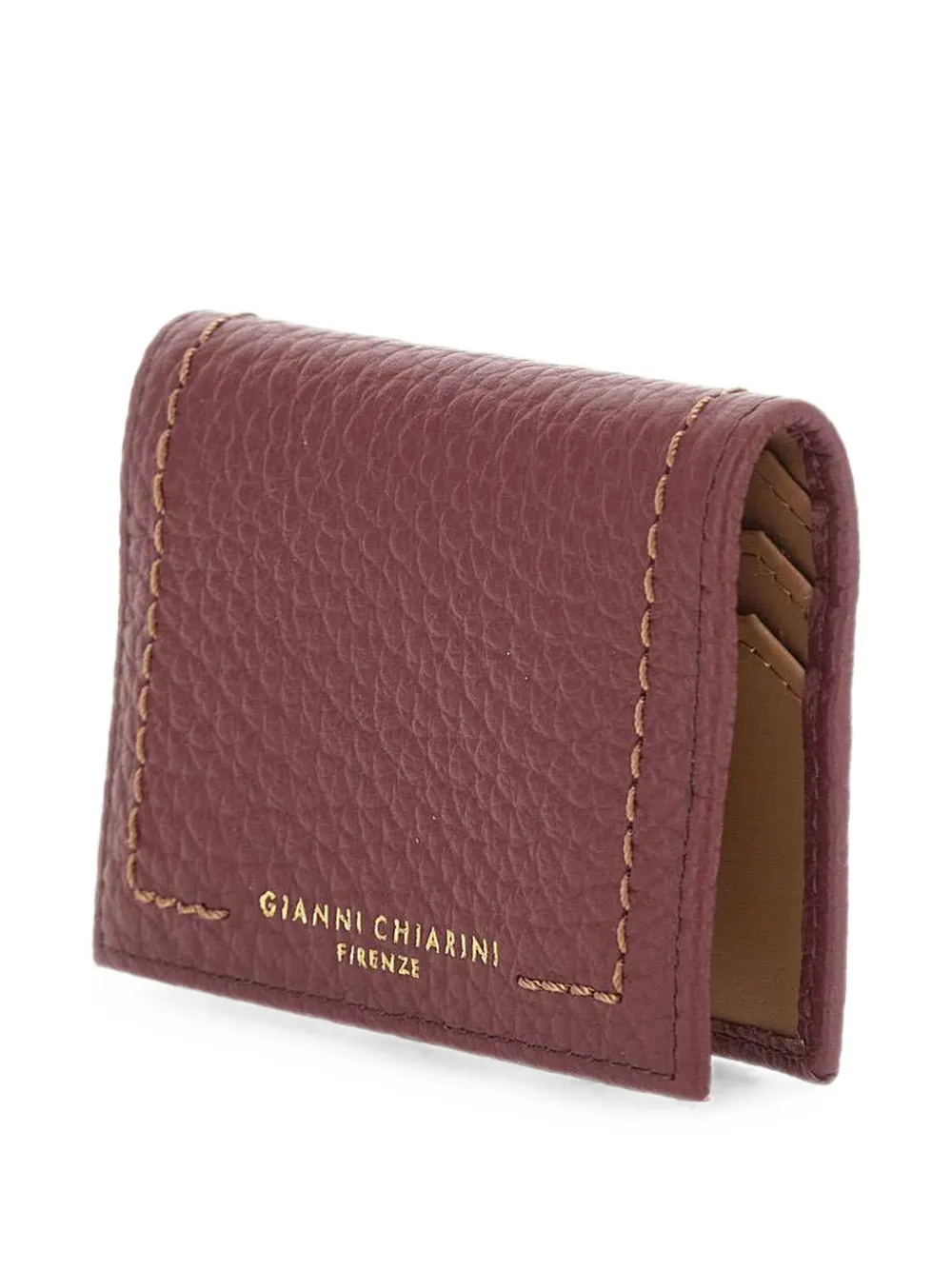 GIANNI CHIARINI Bubble leren pasjeshouder Rood