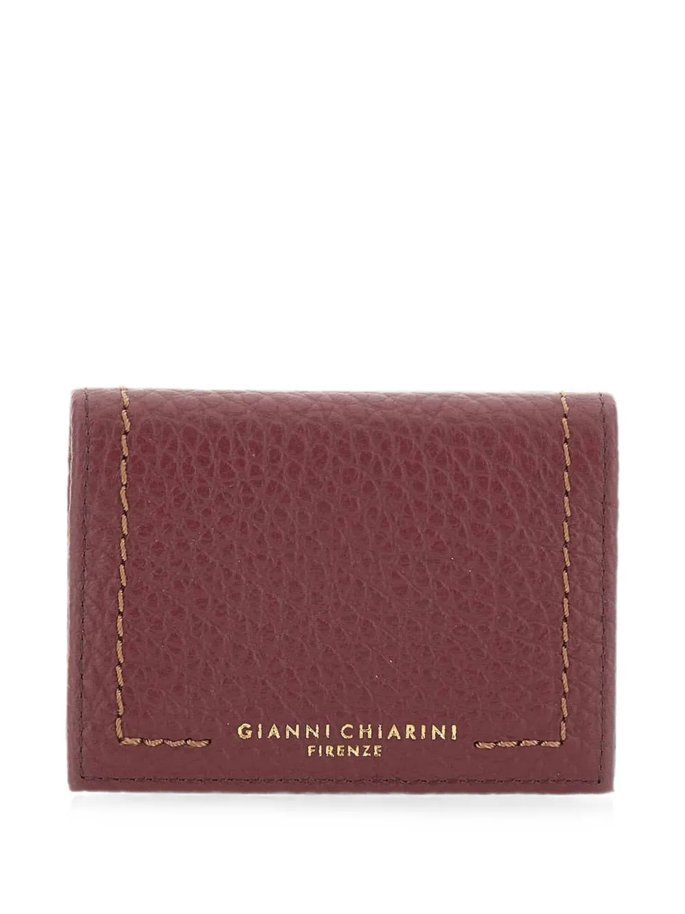 GIANNI CHIARINI Bubble maxi-grain leather card holder - Rosso