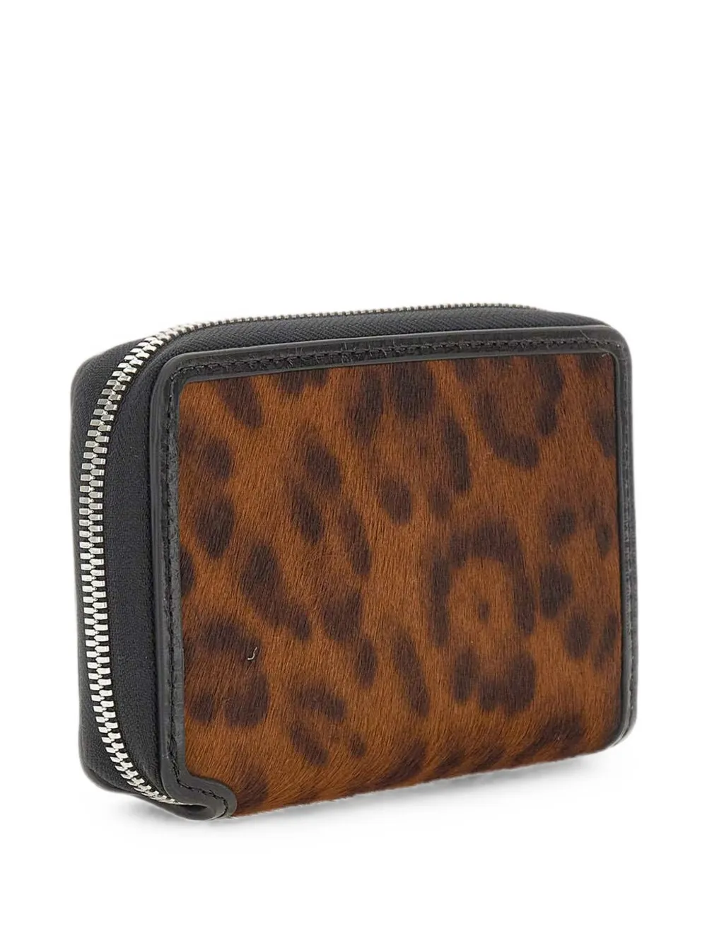 GIANNI CHIARINI Horsy leren portemonnee met dierenprint Bruin