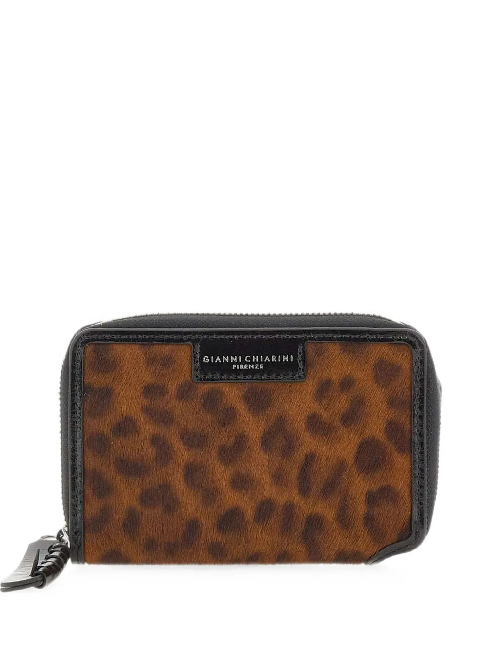 GIANNI CHIARINI Horsy animal-print leather wallet - Marrone