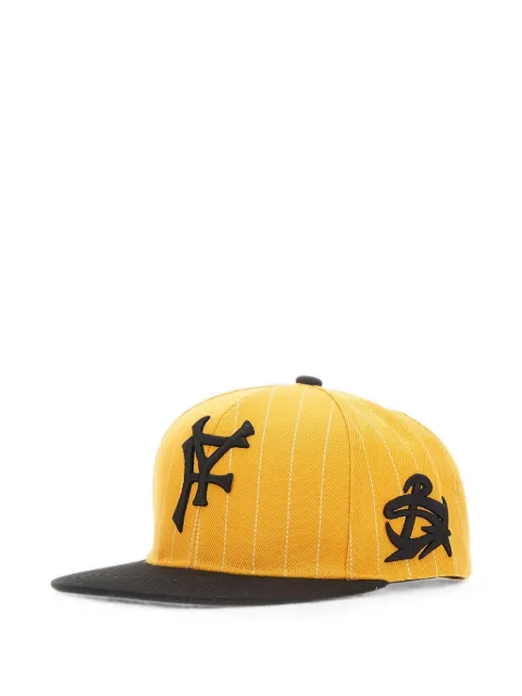 PDF pinstripe logo-embroidered baseball cap