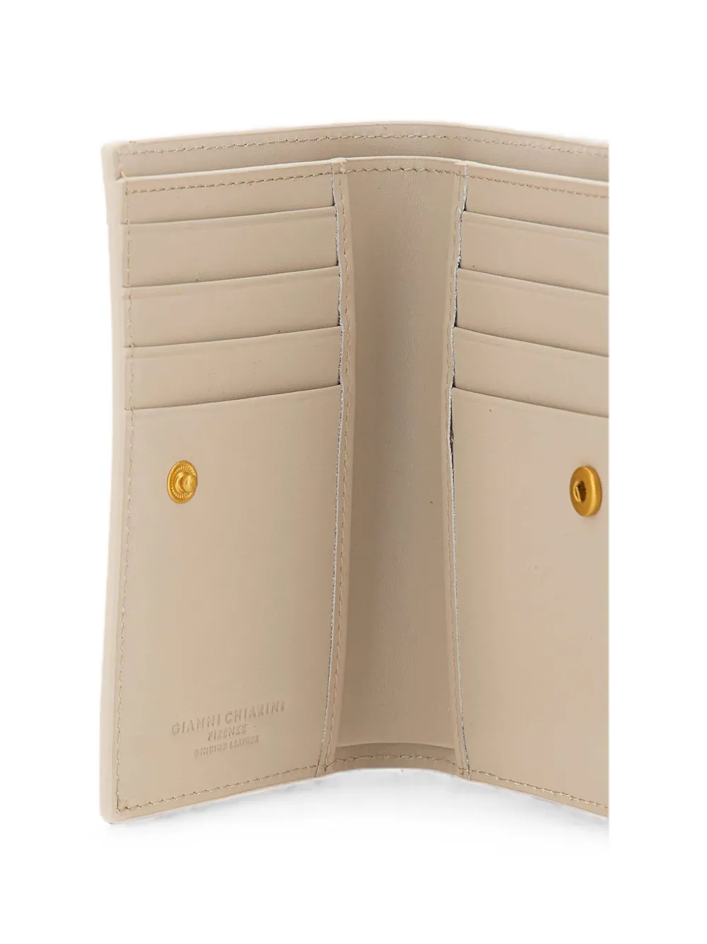 GIANNI CHIARINI Leren portemonnee met geknoopt detail Beige