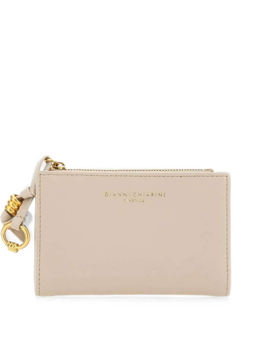 GIANNI CHIARINI knot-detail leather wallet - Toni neutri