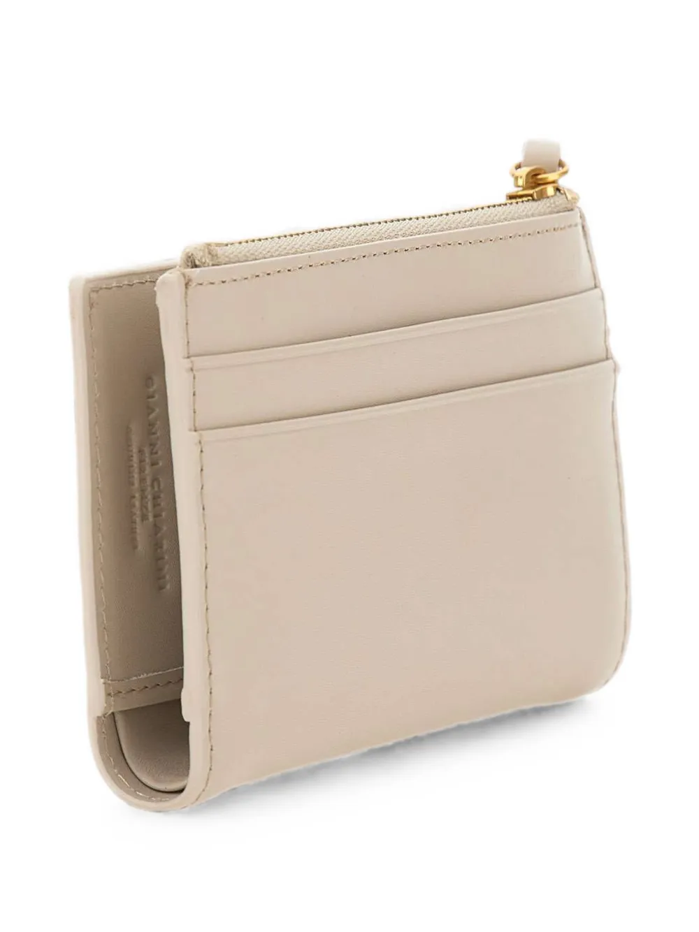 GIANNI CHIARINI Leren portemonnee met geknoopt detail Beige
