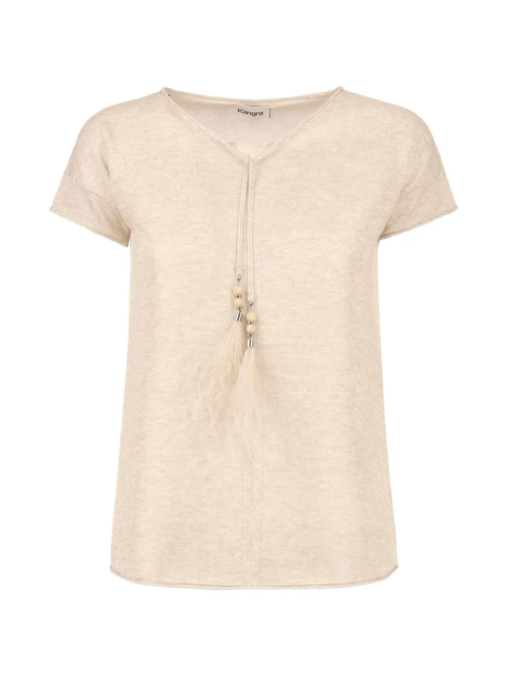 Kangra embellished short-sleeve T-shirt - Nude