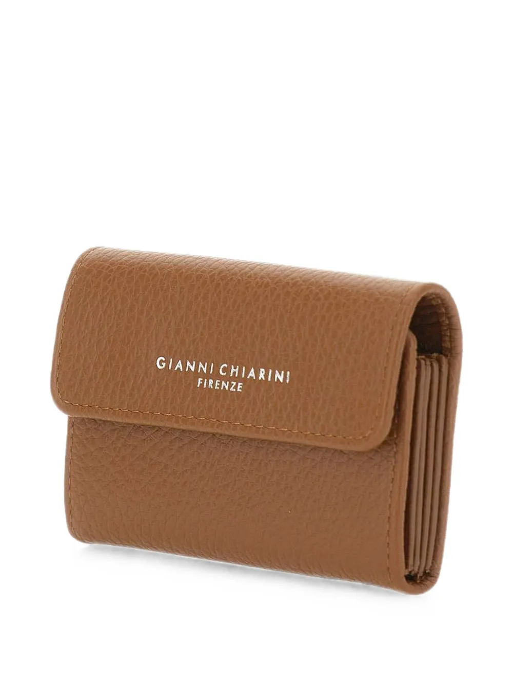 GIANNI CHIARINI Dollaro gehamerde leren portemonnee Bruin