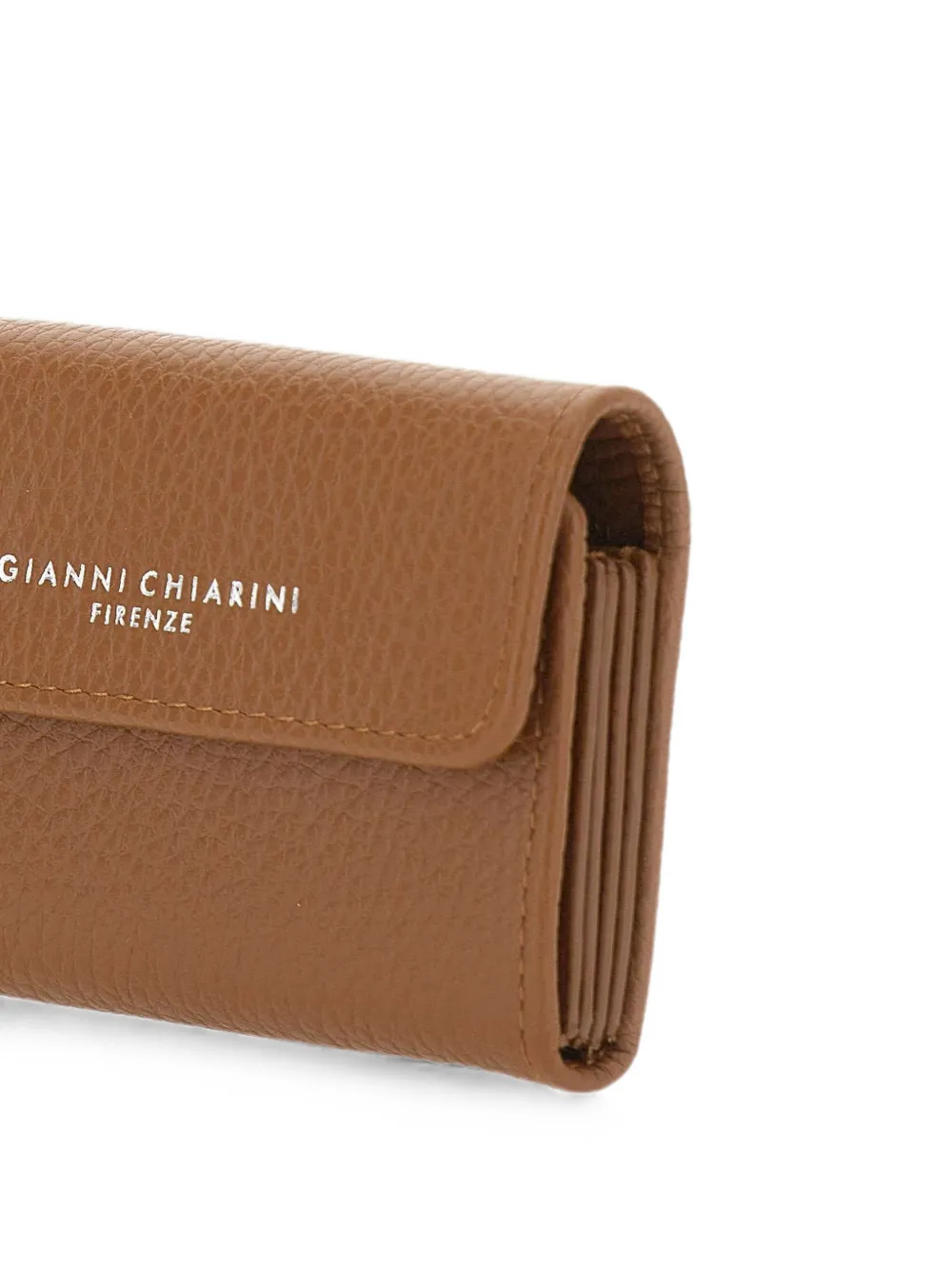 GIANNI CHIARINI Dollaro gehamerde leren portemonnee Bruin