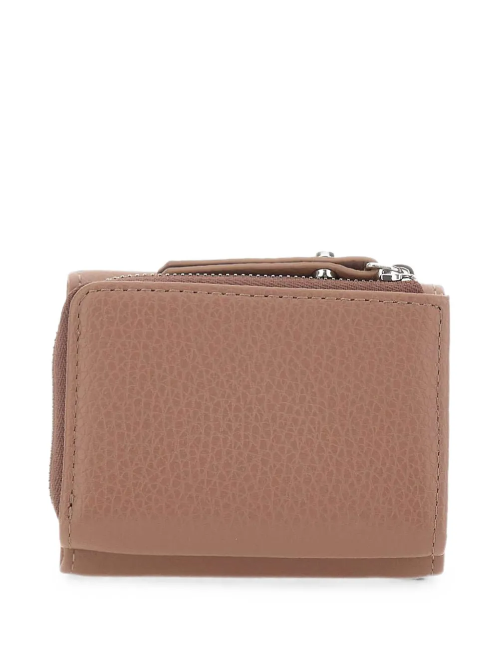 GIANNI CHIARINI Grain portemonnee van bewerkt leer Beige