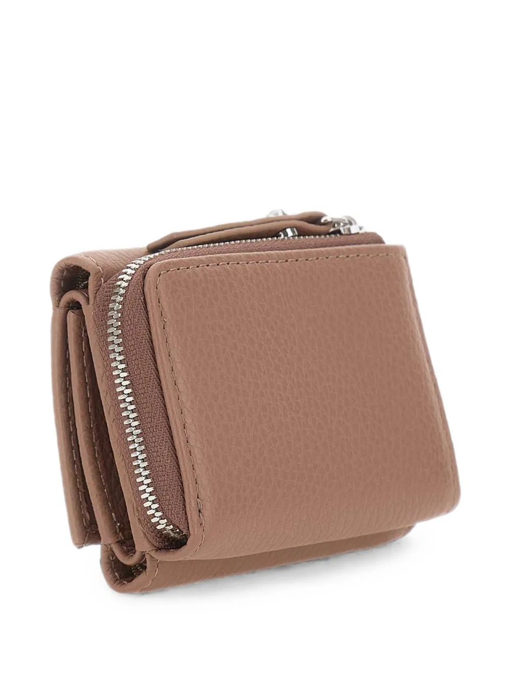 GIANNI CHIARINI Grain portemonnee van bewerkt leer Beige