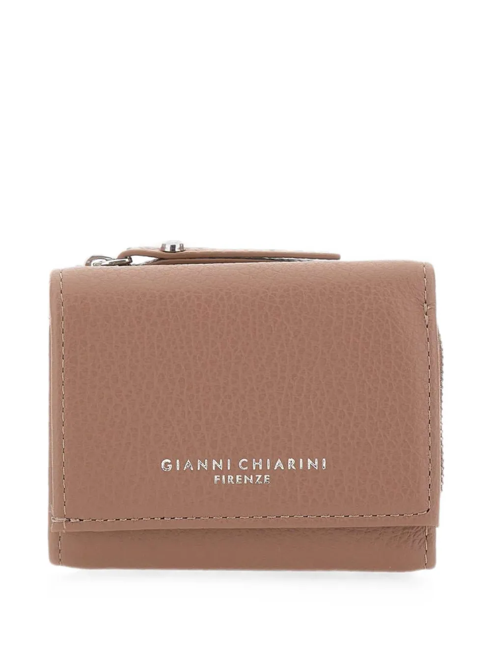 GIANNI CHIARINI Grain pebbled-leather wallet - Toni neutri
