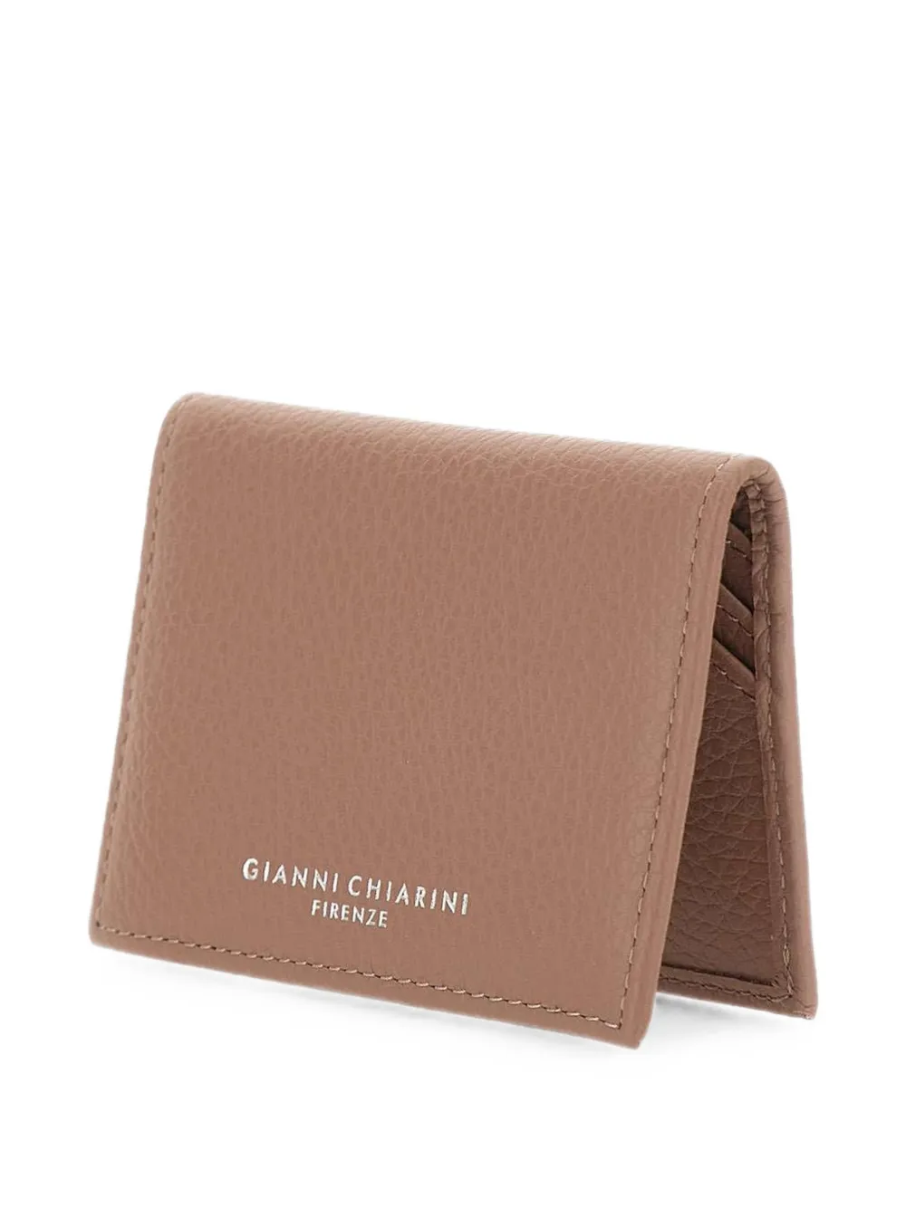 GIANNI CHIARINI Dollaro pasjeshouder van bewerkt leer Beige