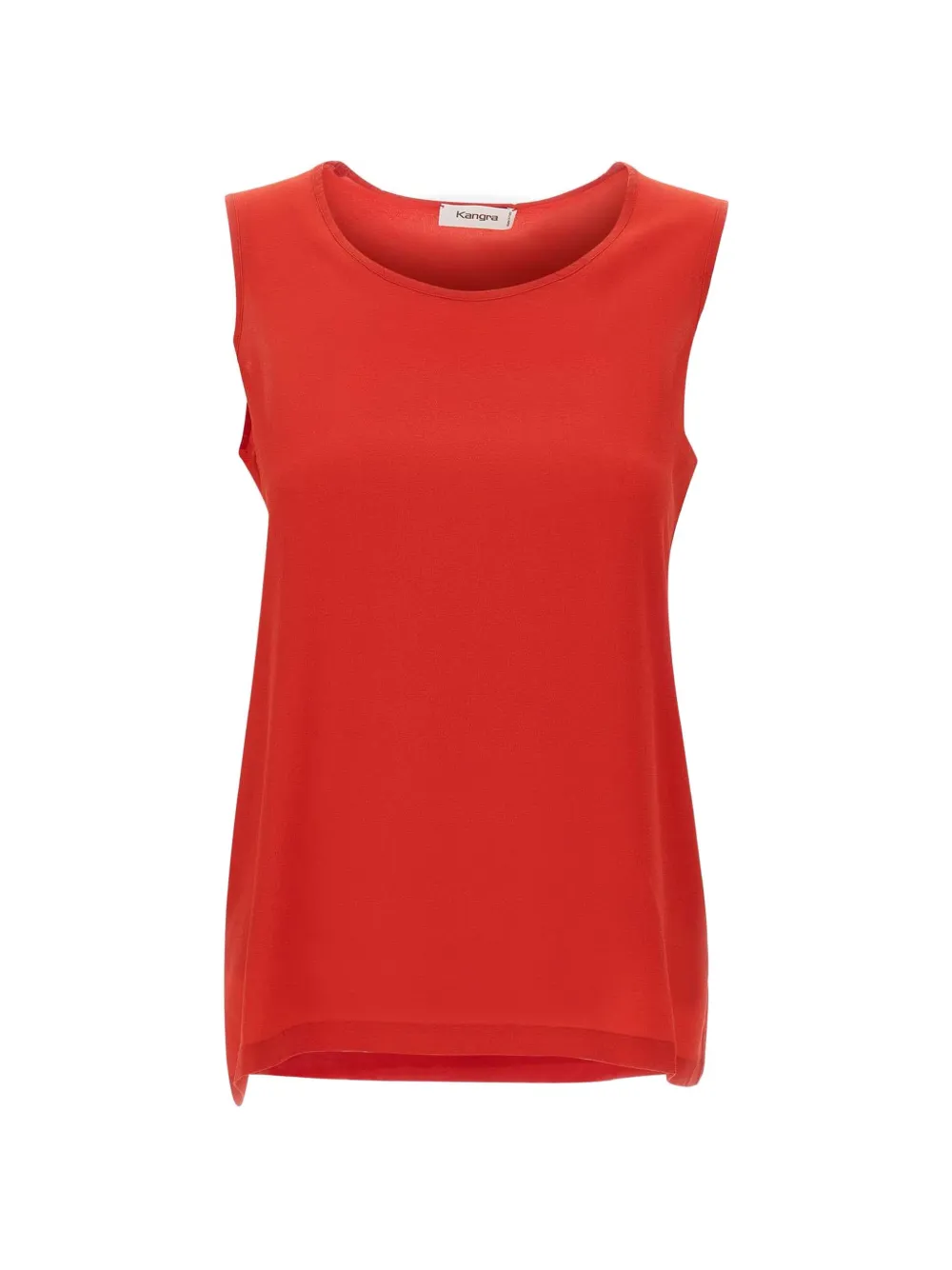Kangra sleeveless silk tank top - Rosso