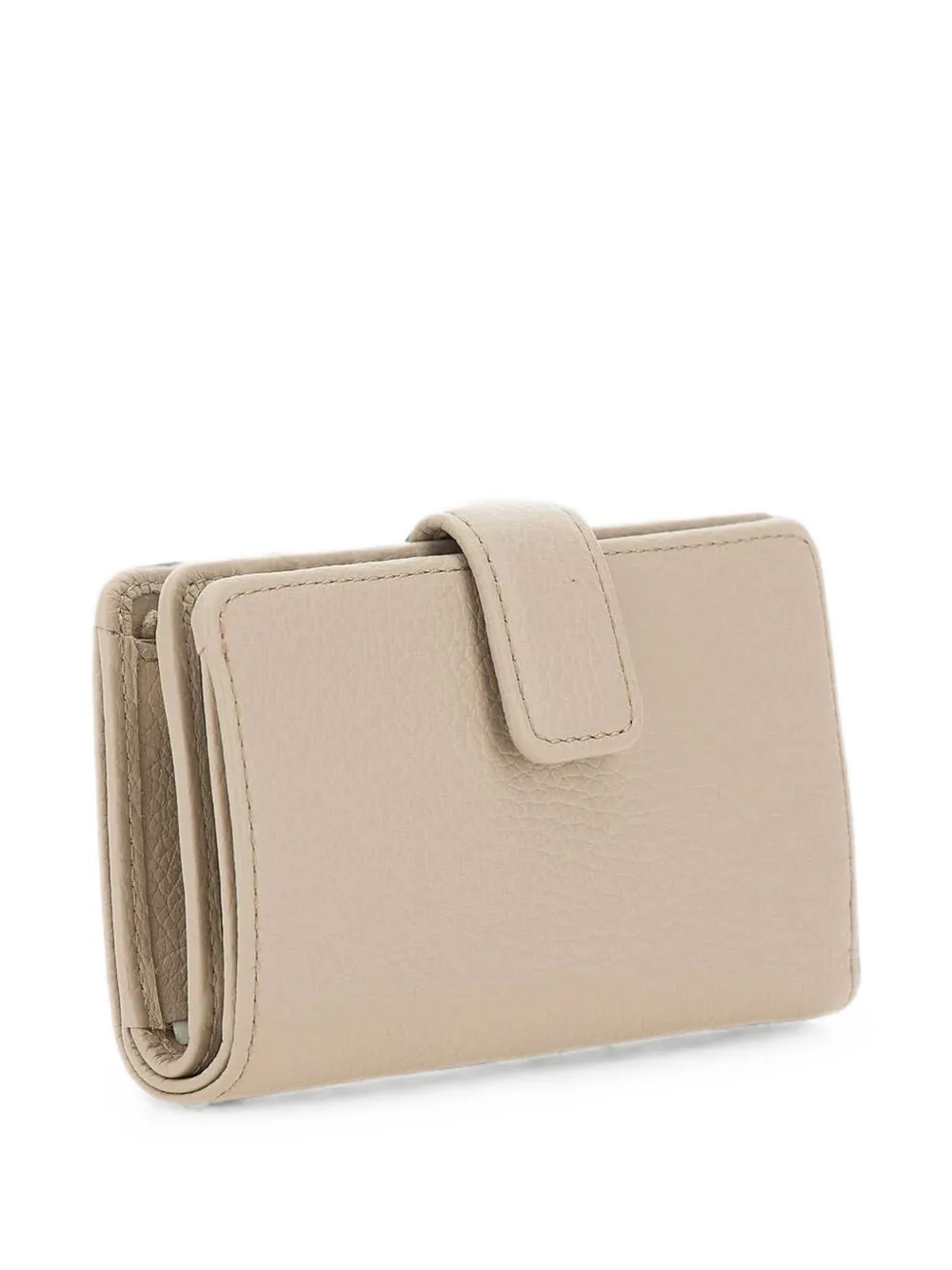 GIANNI CHIARINI Dollaro portemonnee van bewerkt leer Beige