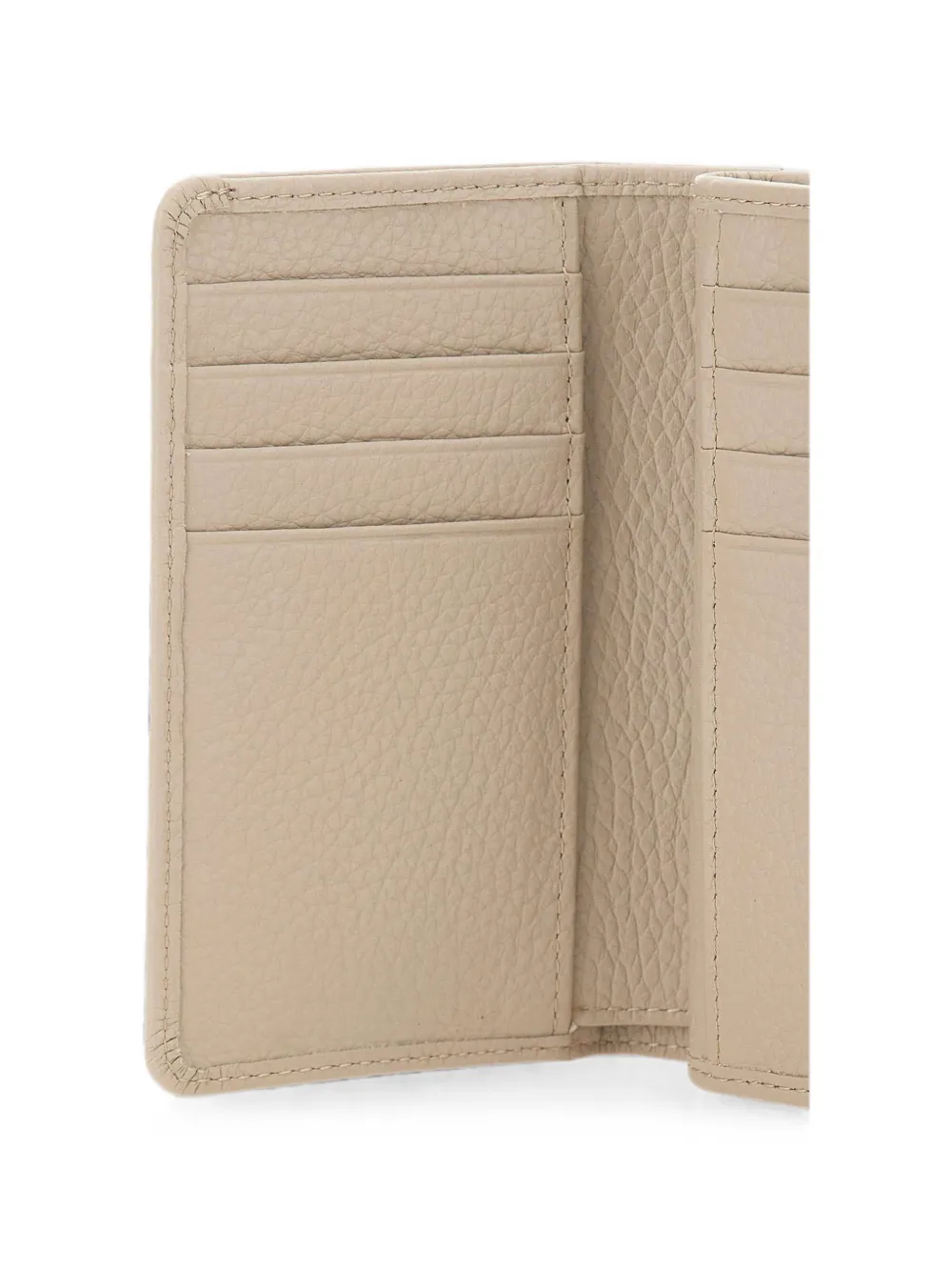 GIANNI CHIARINI Dollaro portemonnee van bewerkt leer Beige