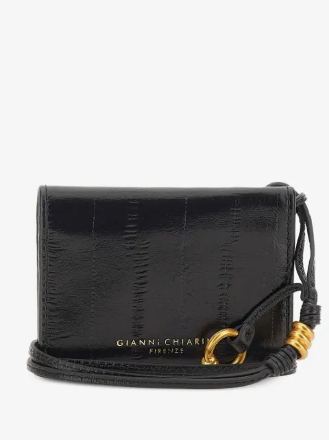 GIANNI CHIARINI eel-effect leather card holder