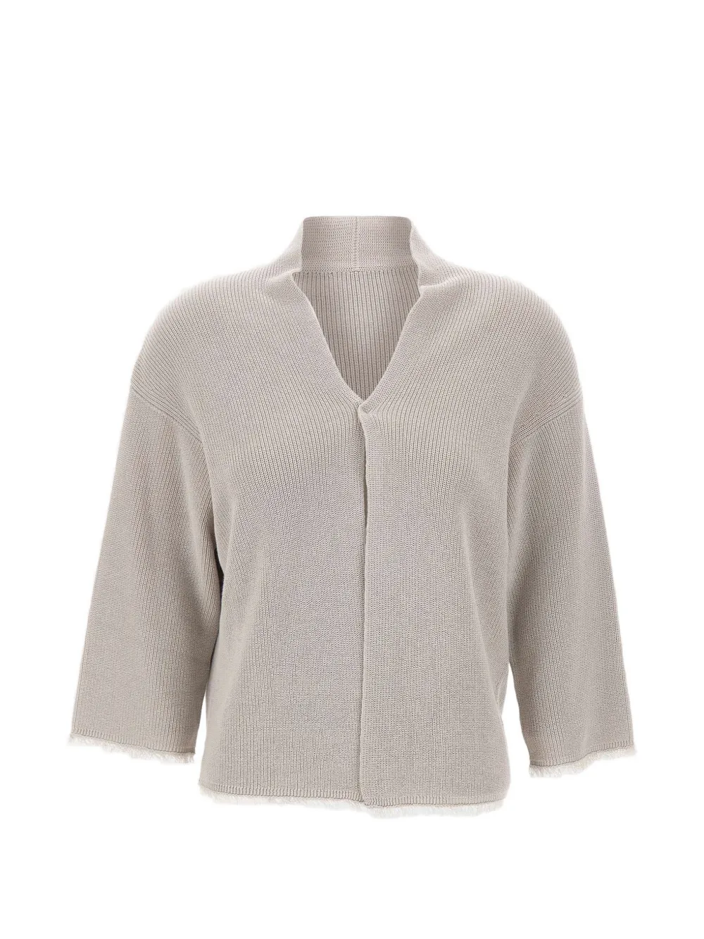 Kangra ribbed fringed-trim cardigan - Toni neutri