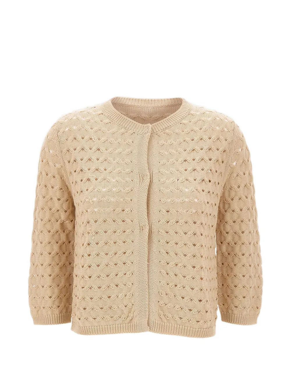 Kangra textured-knit cotton cardigan - Toni neutri