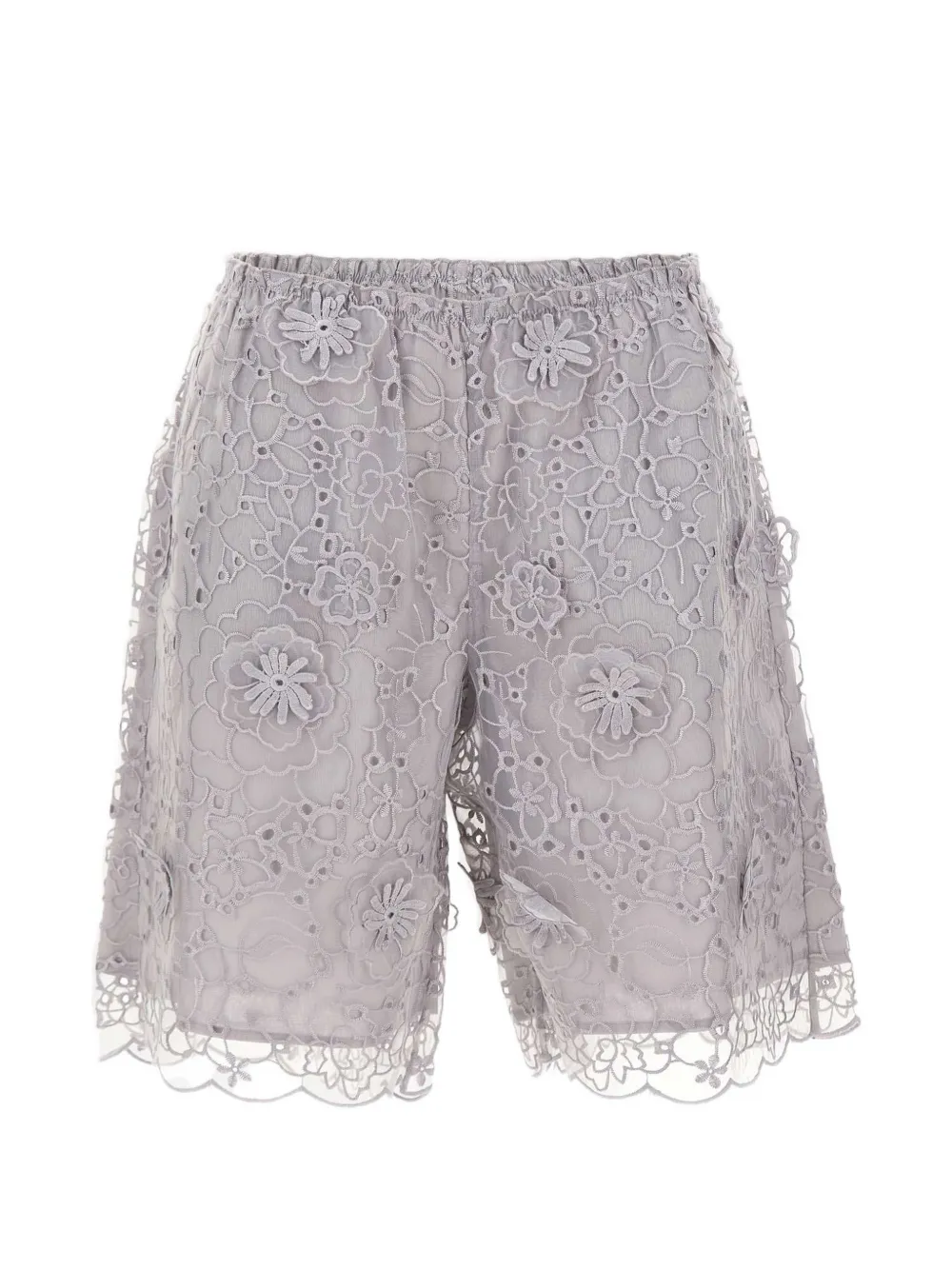 The Garment Sydney floral-embroidered shorts - Grigio