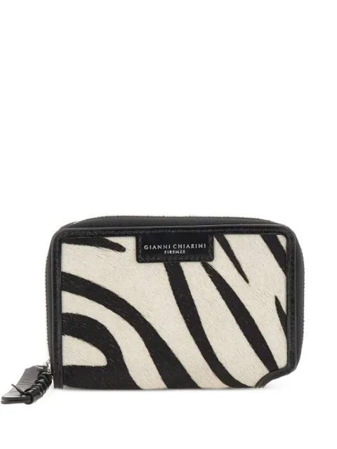 GIANNI CHIARINI Horsy zebra-print leather wallet