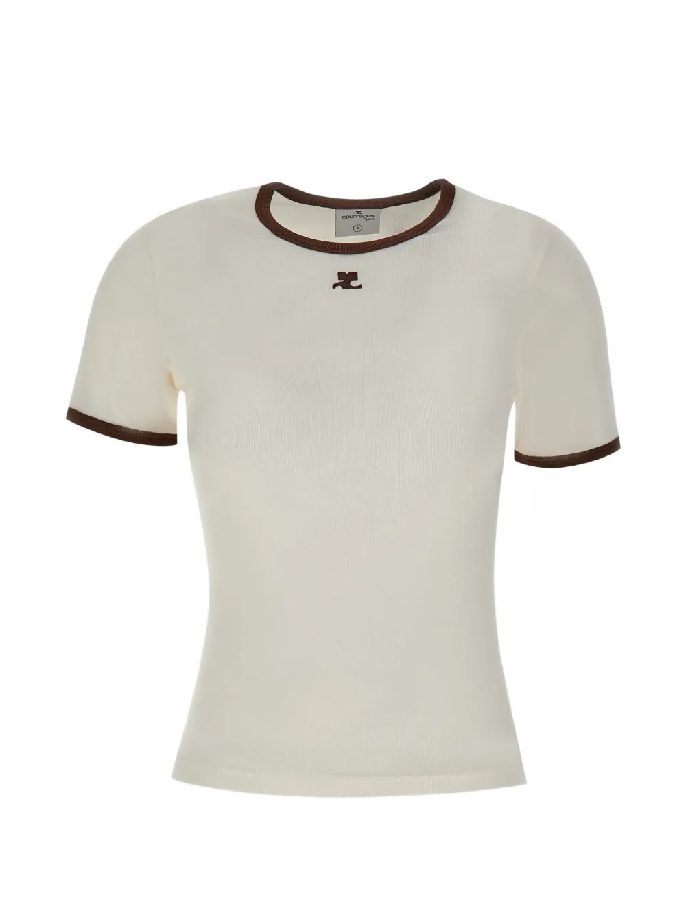Courrèges Signature short-sleeve T-shirt - Bianco