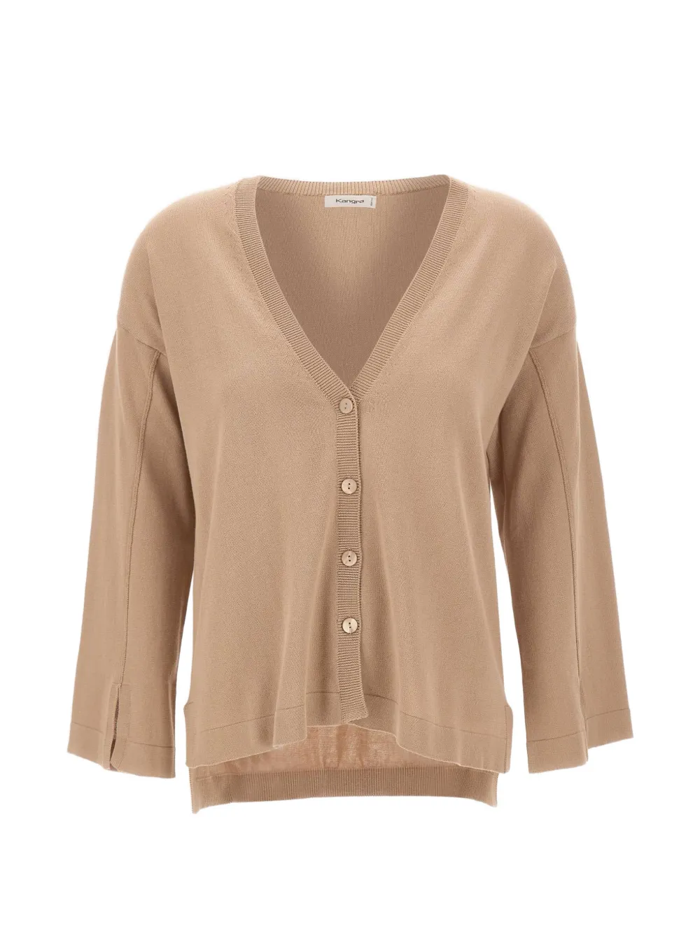Kangra v-neck cotton cardigan - Nude