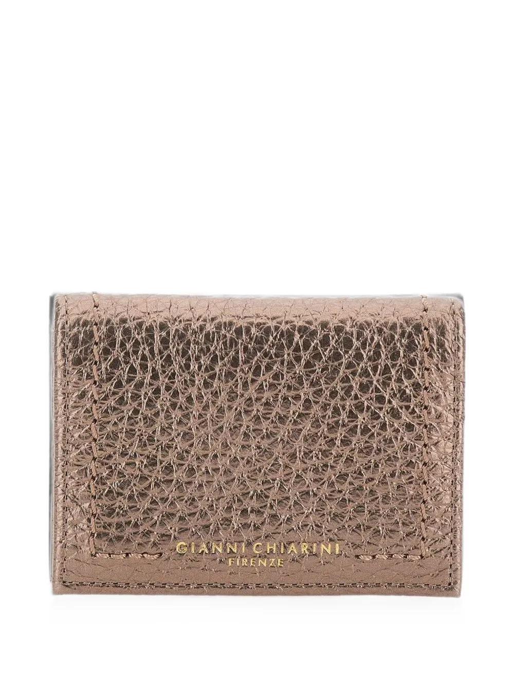 GIANNI CHIARINI Bubble leather card holder - Marrone