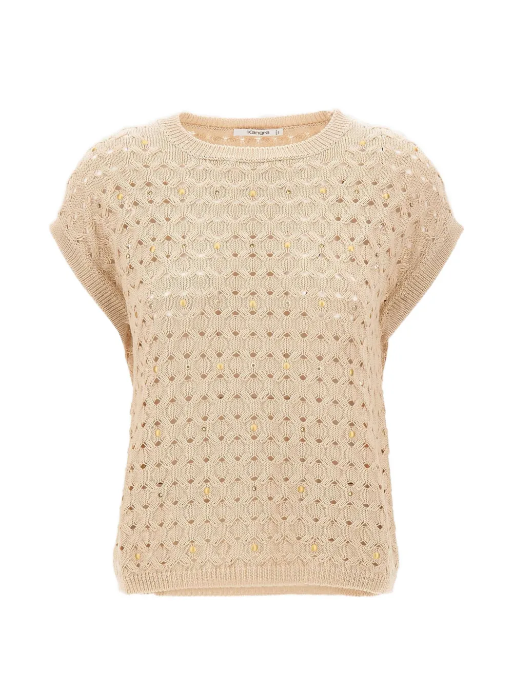 Kangra openwork stud-embellished sweater - Toni neutri