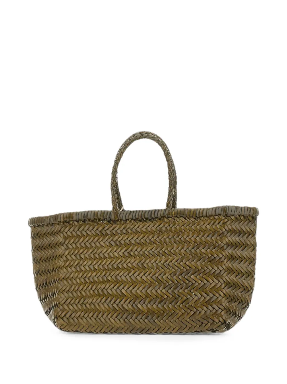 DRAGON DIFFUSION Kleine Triple Jump geweven leren shopper Groen