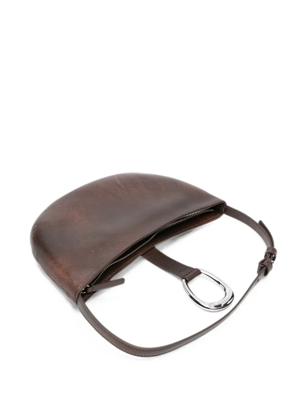 STAUD Harlow leren schoudertas Bruin