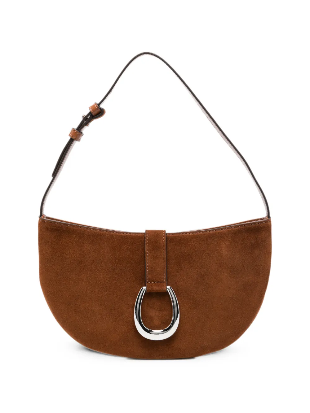 STAUD Harlow horseshoe-buckle shoulder bag - Marrone