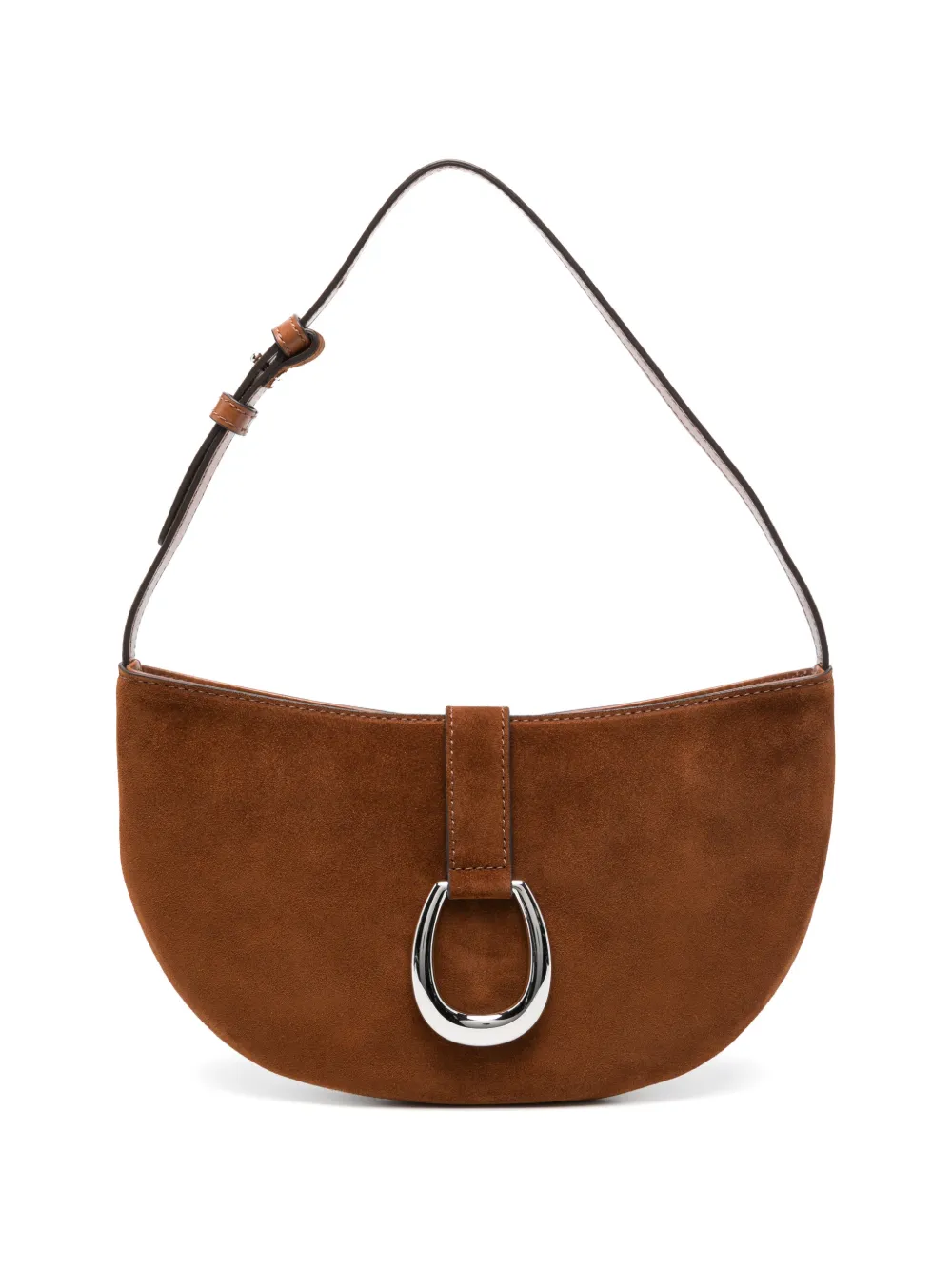 STAUD Harlow horseshoe-buckle shoulder bag - Brown