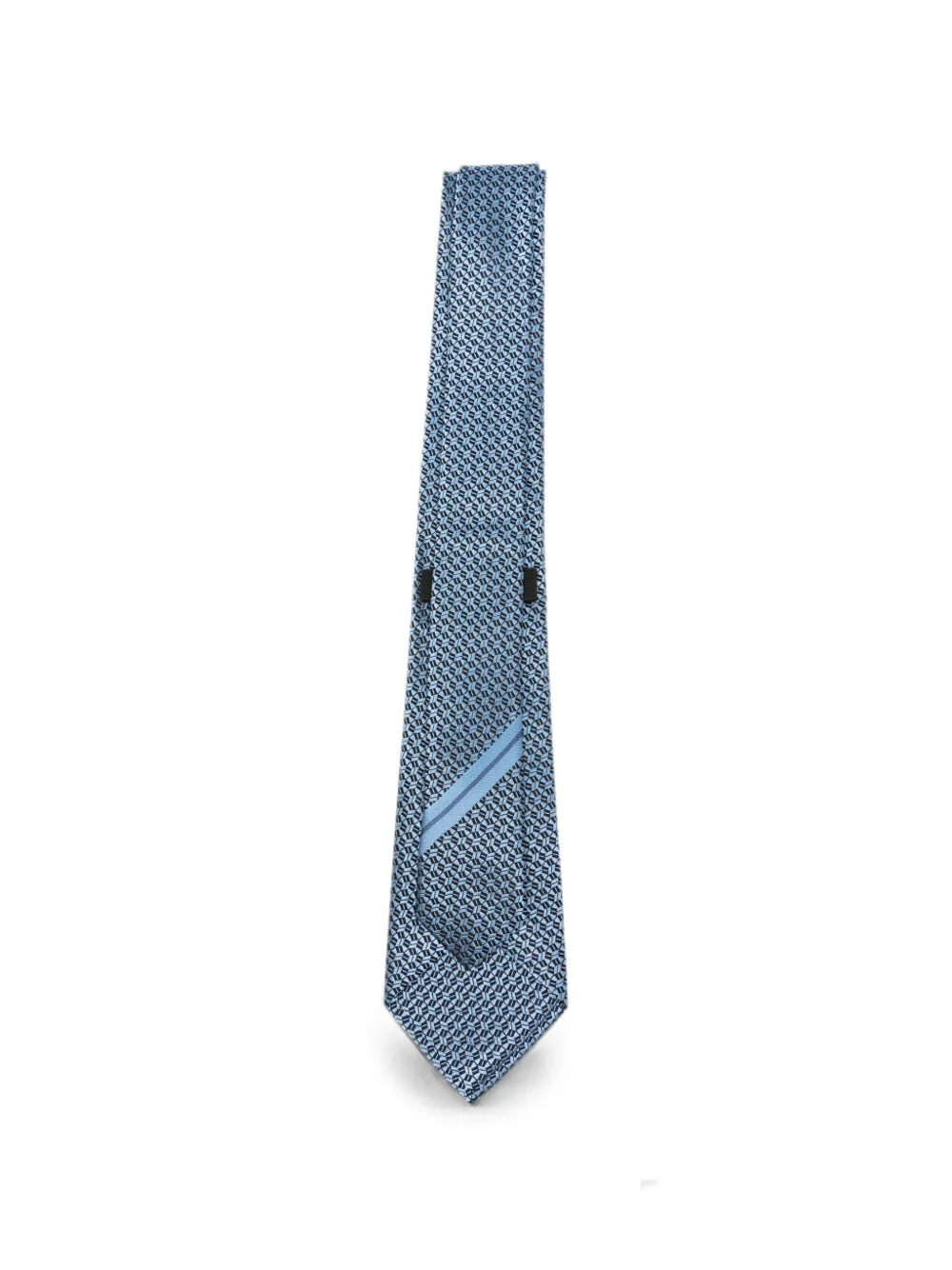 Zegna Zijden stropdas met geometrisch patroon Blauw