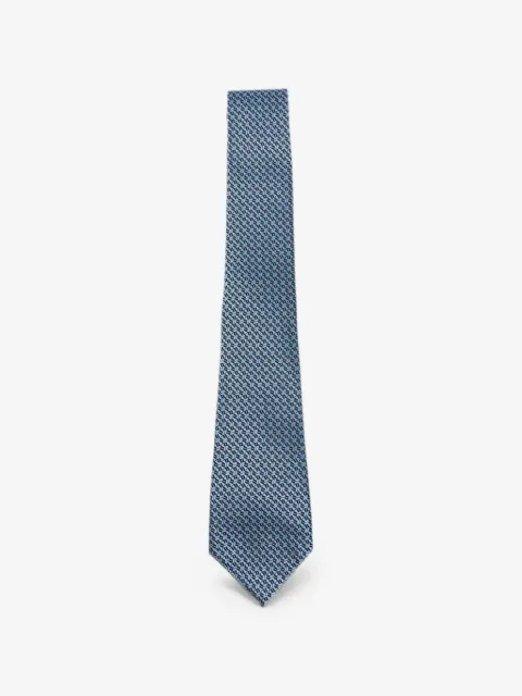 Zegna geometric-pattern silk tie