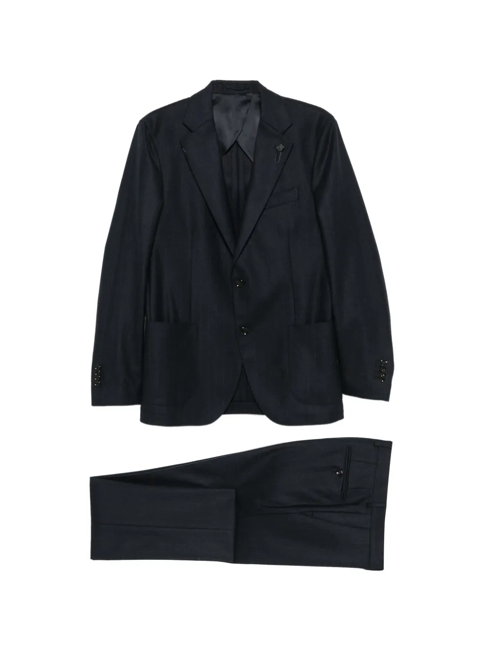 Lardini pinstripe single-breasted suit - Blu