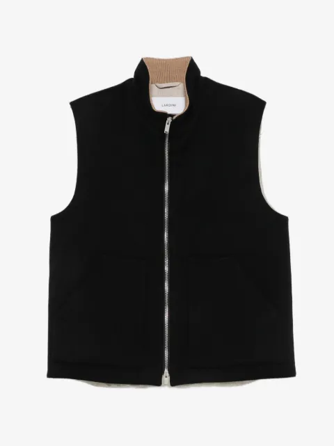 Lardini felted zip-up gilet
