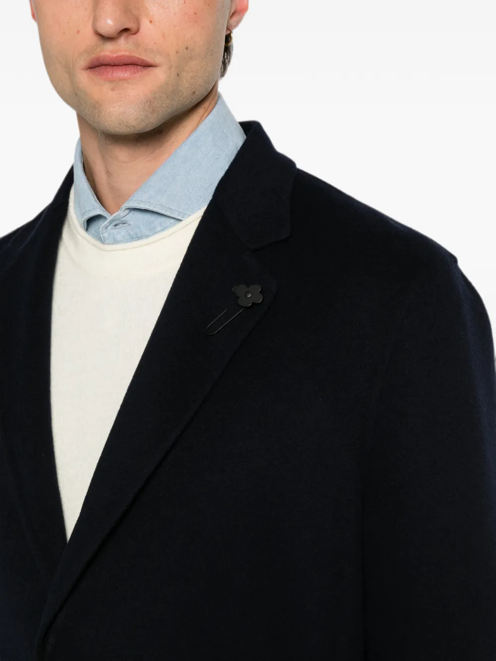 Lardini Jas met enkele rij knopen Blauw