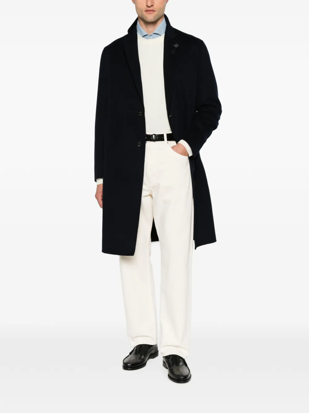 Lardini Jas met enkele rij knopen Blauw