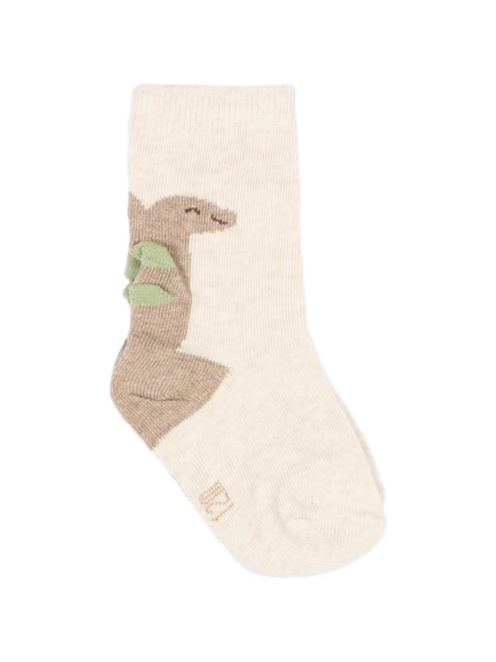 Mayoral Drie paar sokken met dinosaurus-patroon Beige