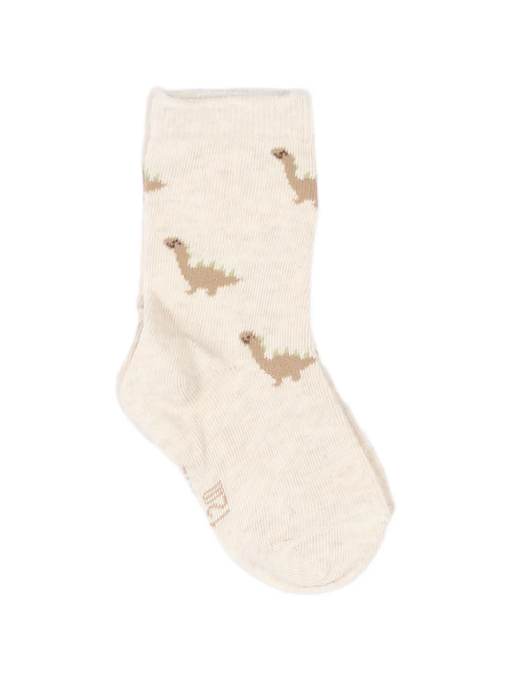 Mayoral Drie paar sokken met dinosaurus-patroon Beige