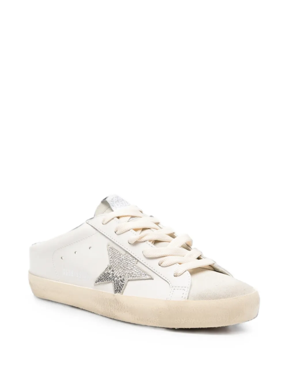 Golden Goose Super-Star crystal-embellished sneakers Beige