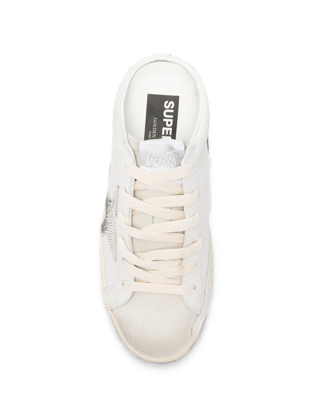 Golden Goose Super-Star crystal-embellished sneakers Beige