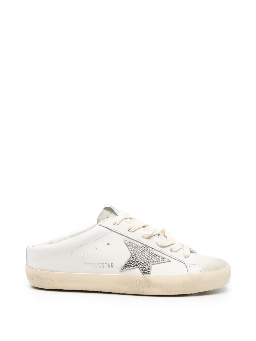 Golden Goose Super-Star crystal-embellished sneakers Beige