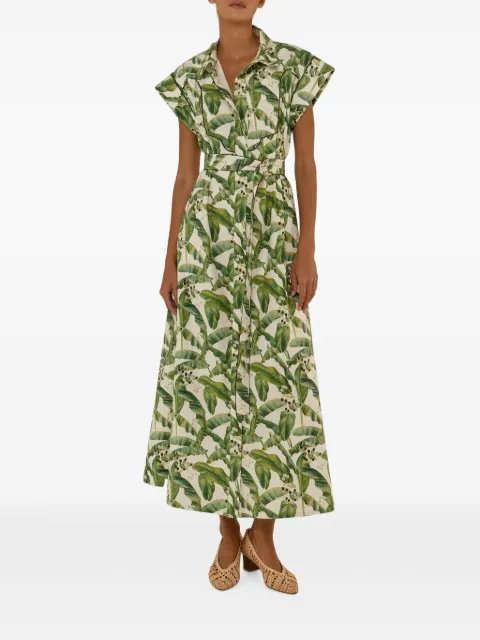 PALM. NOOSA Siren palm-leaf midi dress