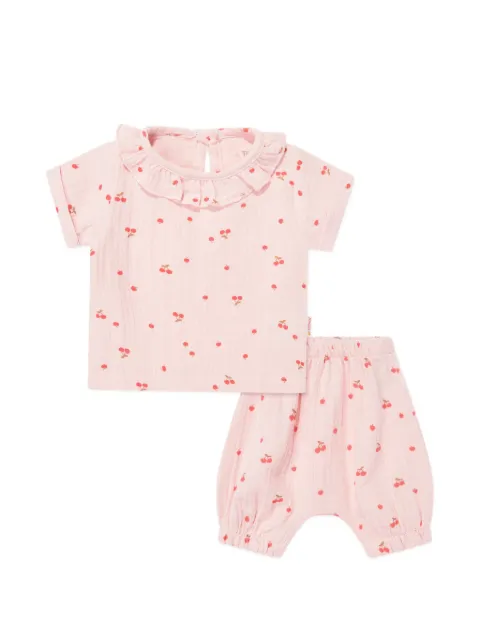TIFFANY KIDS  cherry-print ruffled shorts set
