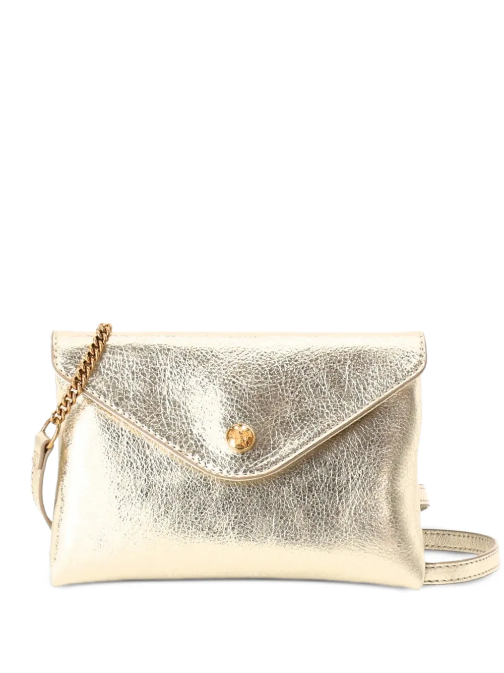 Versace Kids laminated leather shoulder bag - Oro
