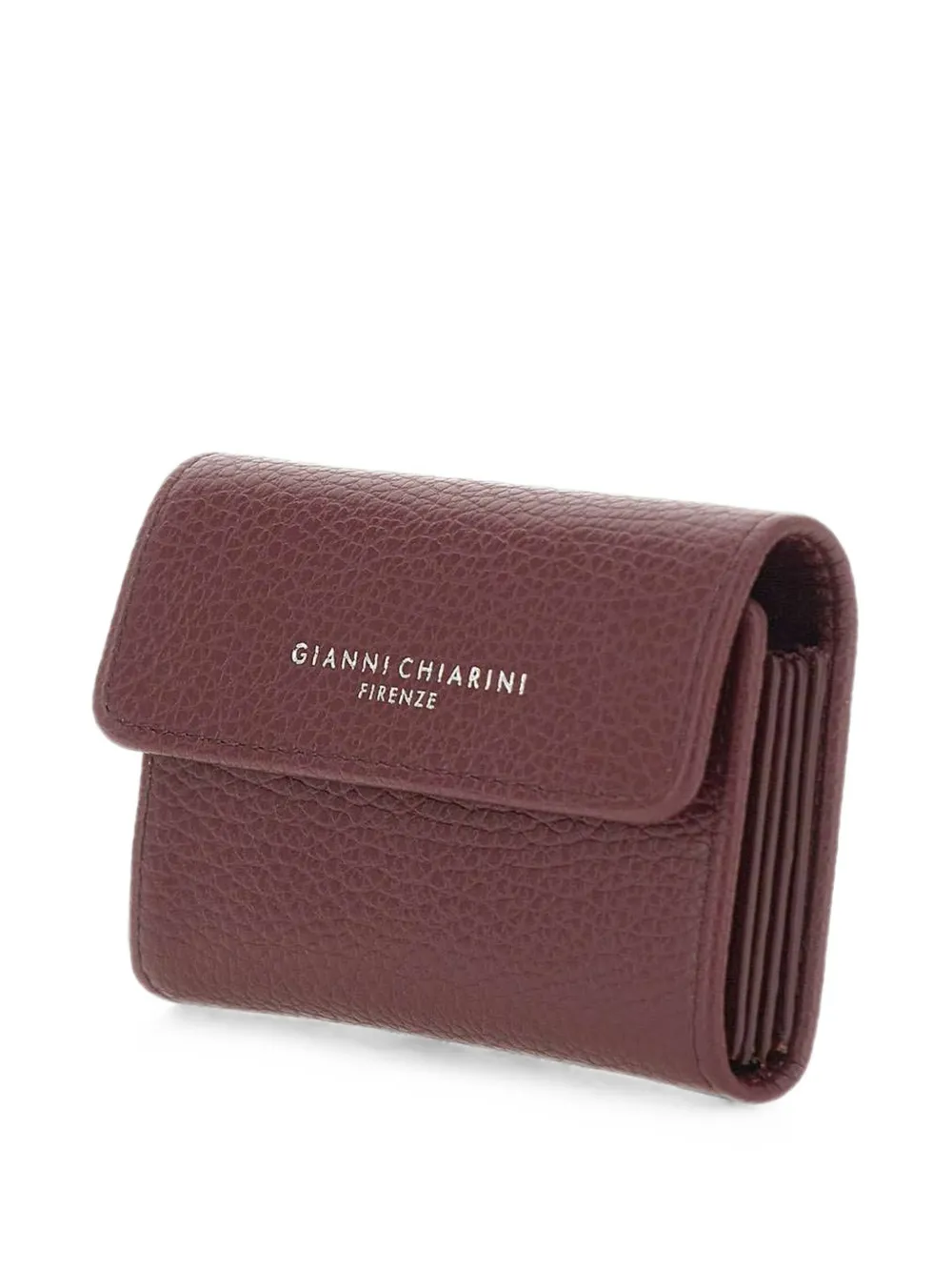 GIANNI CHIARINI Dollaro gehamerde leren portemonnee Rood