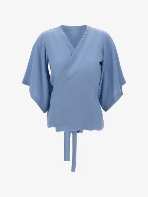 Kangra wrap silk blouse